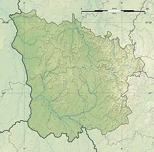 Voir sur la carte topographique de la Nièvre
