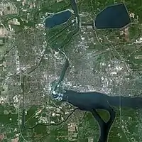 Niagara Falls vu par le satellite SPOT