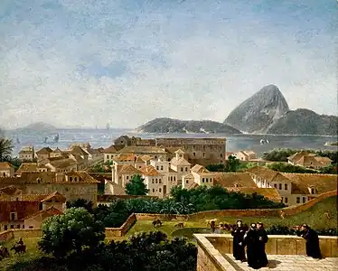 Vue de la colline de San Antonio (1816), Rio de Janeiro, musée national des beaux-arts du Brésil.