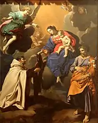 Nicolas Mignard, La Vierge remettant le scapulaire à saint Simon Stock.