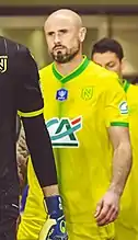 Photographie de Nicolas Pallois en 2022 avec le FC Nantes.