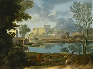 Nicolas Poussin, Paysage en temps calme, 1651.