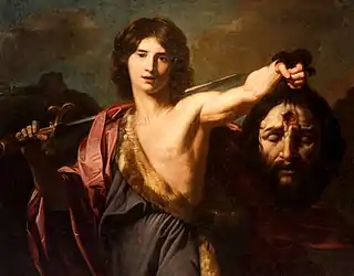 David tenant la tête de Goliath, peinture de Nicolas Régnier (1640)