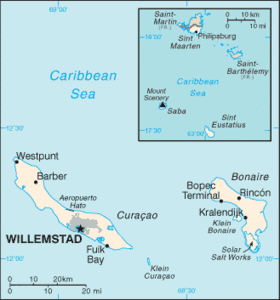 carte : Géographie des Antilles néerlandaises