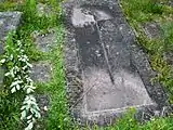 Dalle funéraire où repose Ursula Zu Triebel, abbesse du couvent