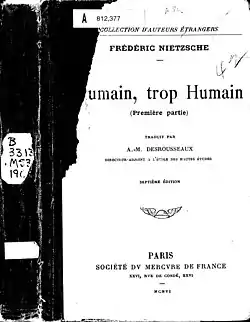 Image illustrative de l’article Humain, trop humain