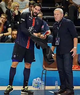 Zvonimir Serdarušic (à droite) avec Nikola Karabatić en 2015.