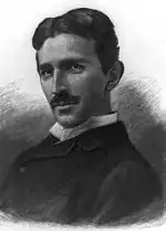 Nikola Tesla, savant serbe de Croatie puis industriel américain, né à Smiljan à l'ouest de Gospić dans la région de Lika.