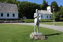 Statue de Nikola Tesla dans le village de Smiljan.