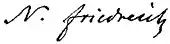 signature de Nikolaus Friedreich
