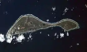 Image satellite de Nikunau.