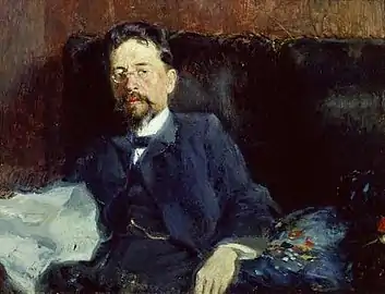 Portrait d'Anton Tchekhov (1905), Moscou, musée d'état d'Histoire de la littérature russe V.I. Dalya.