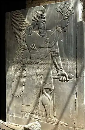 Bas-relief d'un des palais royaux de Kalkhu, génie bénisseur