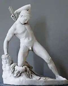 Niobide blessé (1822), marbre, Paris, musée du Louvre.