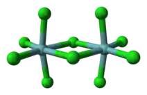 Modèle atomique simplifié du pentachlorure de niobium