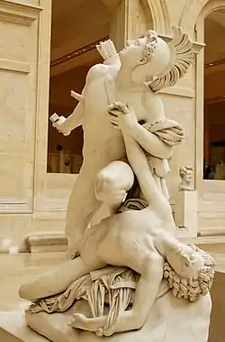 Nisus et Euryale, marbre de Jean-Baptiste Roman, 1822-1827, musée du Louvre
