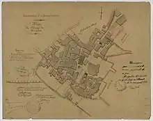 Nizas. - plan du village 1903