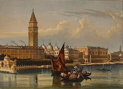 Vue prise de l'entrée du Grand Canal de Venise