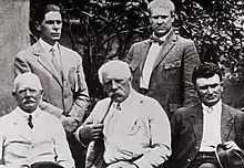 Photographie représentant les membres de la Commission de la Société des Nations sur l'Arménie ; Nansen est au centre