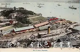 Chantier naval à Nagasaki vers 1910.