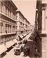 Via Roma dans la seconde moitié du XIXe siècle, sur une photo d' Alfred Noack