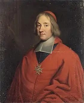  Tableau représentant le cardinal archevêque de Paris Louis-Antoine de Noailles.