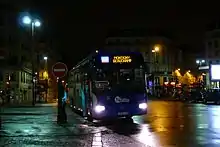Bus de nuit à la gare Saint-Lazare