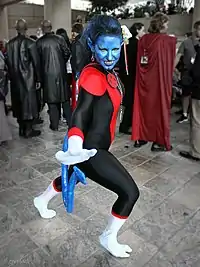 Cosplay de Nocturne avec son costume d'X-Men