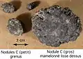 Nodule polymétallique de type C - vue de dessus - Pacifique équatorial nord – Laboratoire Géoscience Marine (Ifremer).