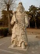 Statue de pierre de mandarin militaire