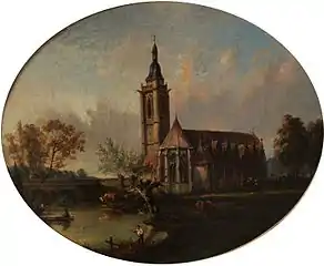 Église Saint-Hilaire, vers 1860.