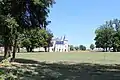 Vue du château et de son parc.