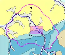 Carte géologique de la commune de Noironte.