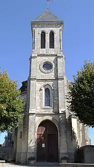 Église Sainte-Quitterie de Nojals : clocher.