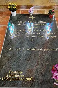 Plaque tombale dans l'église Sainte-Quitterie de Nojals