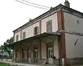 Gare désaffectée (ligne Nolay-Santenay, transformée en voie cyclable).