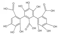 Structure de l'acide nonahydroxytriphénique.