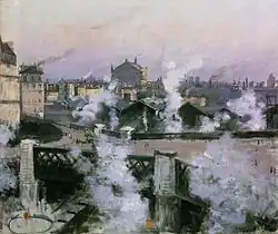 Norbert Gœneutte, Le Pont de l'Europe et la Gare Saint-Lazare en travaux (1888).