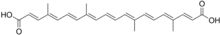 Formule topologique de la norbixine, acide carboxylique dérivé de la bixine