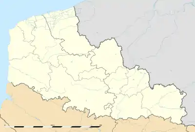 Carte administrative vierge de la région Nord-Pas-de-Calais.