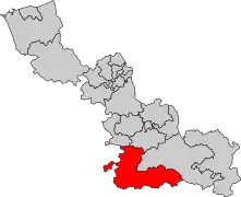 La dix-huitième circonscription en 2010.