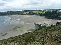 Plage de Bréhec vue du nord (Plouézec).