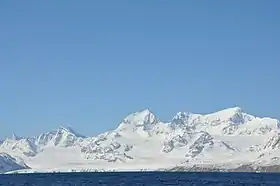 Vue du glacier de la baie Cumberland