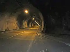 Le tunnel du Cap-Nord reliant l'île et le continent