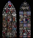 Photo de vitraux Renaissance dans le croisillon sud du transept