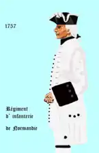 régiment de Normandie de 1757 à 1762