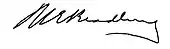 signature de Norris Bradbury