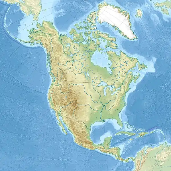 Carte du continent nord-américain.
