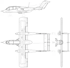 vue en plan de l’avion