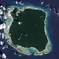 Photo satellite de l'île en 2009